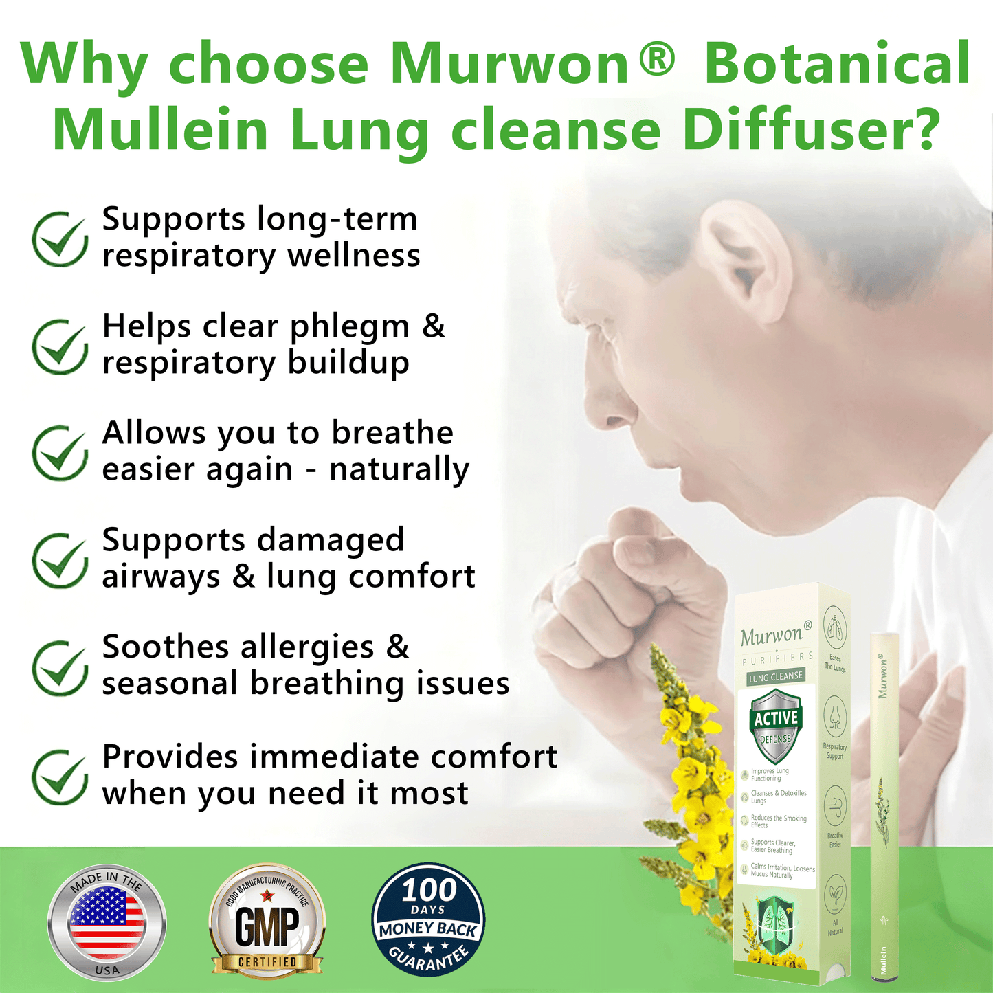 🇺🇸 𝐏𝐫𝐨𝐮𝐝𝐥𝐲 𝐌𝐚𝐝𝐞 & 𝐒𝐡𝐢𝐩𝐩𝐞𝐝 𝐢𝐧 𝐭𝐡𝐞 𝐔𝐒A✨𝐌𝐮𝐫𝐰𝒐𝒏® 𝐁𝐨𝐭𝐚𝐧𝐢𝐜𝐚𝐥 𝐌𝐮𝐥𝐥𝐞𝐢𝐧 𝐋𝐮𝐧𝐠 𝐂𝐥𝐞𝐚𝐧𝐬𝐞 𝐃𝐢𝐟𝐟𝐮𝐬𝐞𝐫🔥(👨‍⚕️Cough, Pharyngitis, shortness of breath, sputum, stuffy nose, bronchitis, bronchitis, allergy symptoms, lung discomfort)6💕
