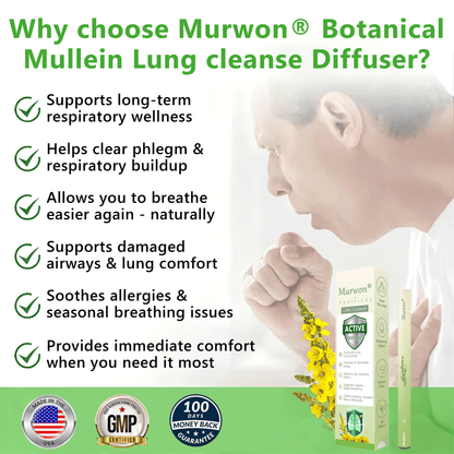 🇺🇸 𝐏𝐫𝐨𝐮𝐝𝐥𝐲 𝐌𝐚𝐝𝐞 & 𝐒𝐡𝐢𝐩𝐩𝐞𝐝 𝐢𝐧 𝐭𝐡𝐞 𝐔𝐒A✨𝐌𝐮𝐫𝐰𝒐𝒏® 𝐁𝐨𝐭𝐚𝐧𝐢𝐜𝐚𝐥 𝐌𝐮𝐥𝐥𝐞𝐢𝐧 𝐋𝐮𝐧𝐠 𝐂𝐥𝐞𝐚𝐧𝐬𝐞 𝐃𝐢𝐟𝐟𝐮𝐬𝐞𝐫🔥(👨‍⚕️Cough, Pharyngitis, shortness of breath, sputum, stuffy nose, bronchitis, bronchitis, allergy symptoms, lung discomfort)6💕