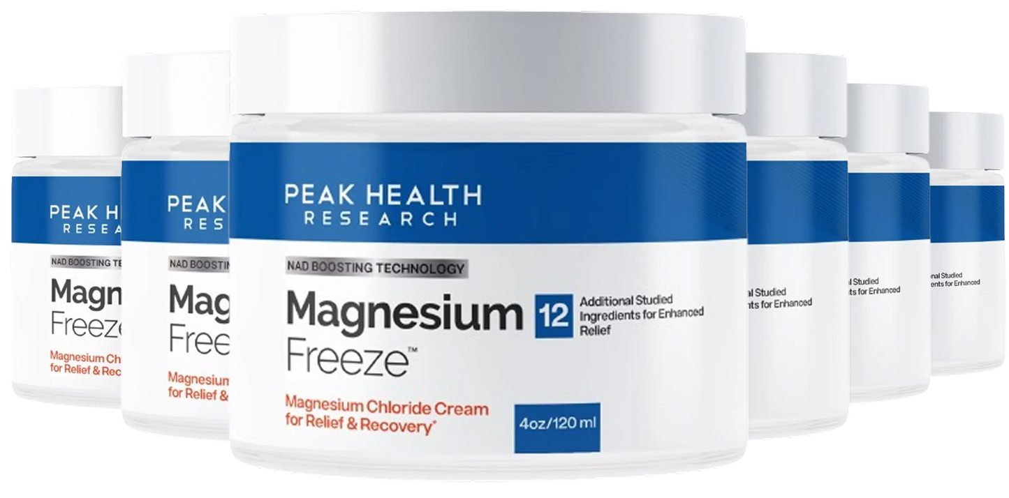 Magnesium Freeze 4oz/120ml Chloride Topical Cream - Non-Greasy Fast Absorbing for Muscle Relief, Leg Swelling Reduction & Daily Skin Care