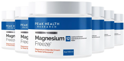 Magnesium Freeze 4oz/120ml Chloride Topical Cream - Non-Greasy Fast Absorbing for Muscle Relief, Leg Swelling Reduction & Daily Skin Care